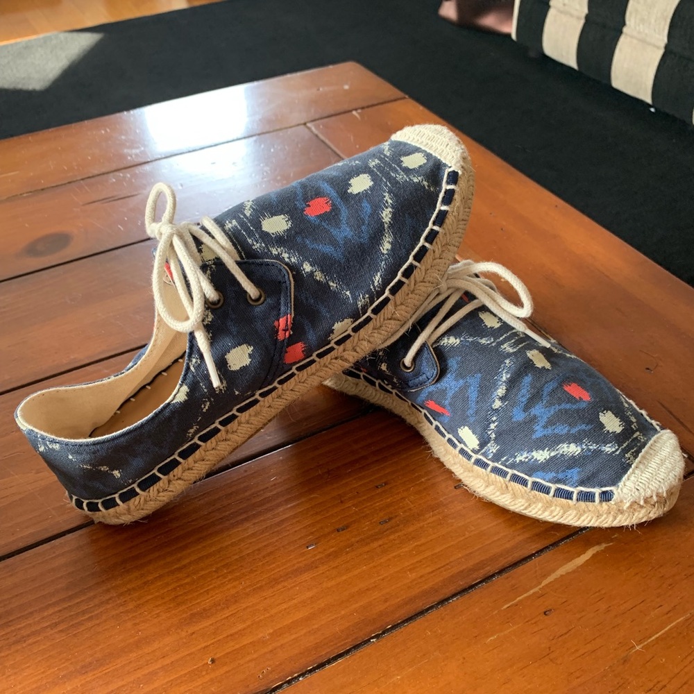 Jcrew Lace- up espadrilles in ikat